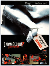 Carmageddon 2 Carpocalypse - PC Video Game - Vintage Original 1998 Ad Promo Art picture