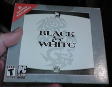 pc cd rom game software black & white + creature isle expansion pack picture