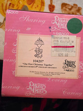 Precious Moments Our First Christmas Together Porcelain Ornament 2002 104207 NIB picture