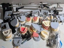 Vintage Dental Typodont Lot With Mounting Poles - AS-IS - INCOMPLETE  picture