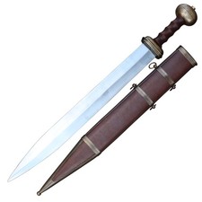 Roman Gladius Sword 1095 High Carbon Steel Full Tang Functional with Scabbard picture