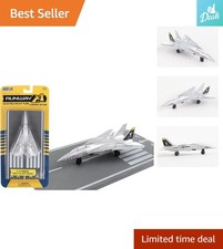Diecast Grumman F-14 Tomcat Jolly Rogers Model with Realistic Runway Display picture