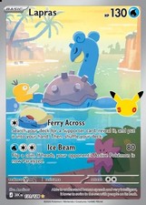 Pokemon TCG: ME 30th Celebration Lapras 131/128 Illustration Rare (IR) NM picture
