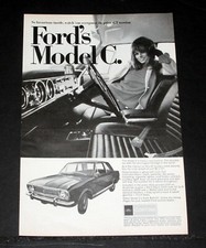 1967 OLD MAGAZINE PRINT AD, FORD MODEL C CORTINA GT, THE SENSIBLE WORLD CAR  picture