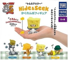 Tom & Jerry Hide & Seek Gacha Figure Set 4pc 85th Anniv Japan NEW picture