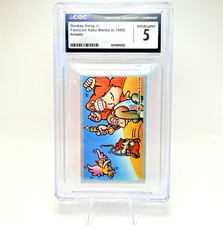 C. 1985 (1982) Amada Donkey Kong Jr. Mario Nintendo Japanese Menko Card CGC 5 picture