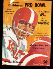 8/30 1963 San Francisco 49ers vs Dallas Cowboys program bakersfield bxsf picture