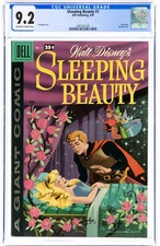 WALT DISNEY SLEEPING BEAUTY #1 DELL GIANT 1959 COMIC CGC 9.2 NM FEATURE FILM CEL picture