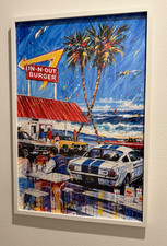 RARE In-N-Out Burgers AT THE BEACH POSTER 24” x 36” (no frame) RP MANCAVE GARAGE picture