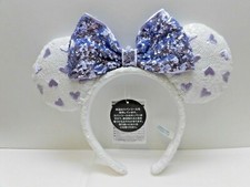 US Tokyo Disney Parks Resort Minnie Headband White Heart Bow Disneyland Ears picture