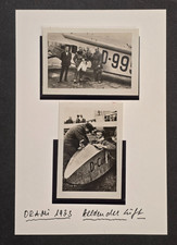 1933 German Aviation Flight  Cigarette Cards Helden Der Luft Mounted Pair picture