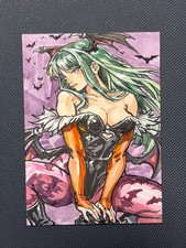 MASTERPIECE Stuido Mavrel Original Sketch Cards 1/1 Morrigan Aensland #32467 picture