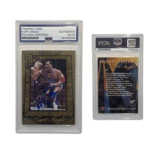 2002 Kurt Angle Signed WWE All Access Road of the Ring Fleer #91 PSA Auto Auth picture