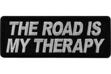 THE ROAD IS MY THERAPY EMBROIDERED IRON ON PATCH picture