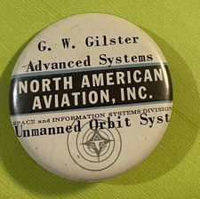 Vintage/Original North American Aviation S&ID Apollo Project Employee Pin Badge picture