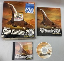⭐ Microsoft Flight Simulator 2000 (BIG BOX PC, 1999) COMPLETE with Handbook ⭐ picture