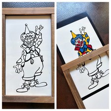 Rare Vintage Magic Trick – Black & White Clown Picture Changes to Color – 18