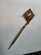 14 KT GOLD-FILLED TELESCOPIC MAGIC PENCIL William W S HICKS Brooch Pin  picture