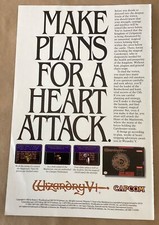 Wizardry VI 1993 Print Ad VIDEO GAMES NES Super Nintendo Capcom retro gaming 90s picture