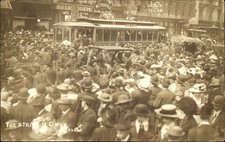 Columbus Ohio OH Streetcar Labor Strike c1910 Real Photo Postcard bhn picture
