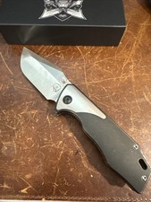 SOMETHING OBSCENE COMPANY J-CAPE V4 SATIN BLADE W/ BLACK Ti SCALES/ Ti Inlay picture