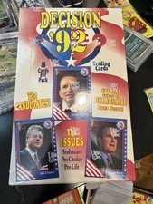 Decision '92 Sealed Trading Cards Box Bush Clinton Perot Presidential Election picture