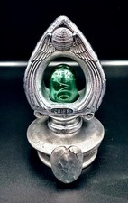 Rare Anso Motector CHIEF Radiator Cap Temperature Gauge Green Glass Vintage picture