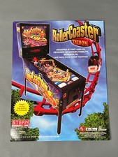 Rollercoaster Tycoon Flyer New NOS PROMO Stern Pinball Machine Art Artwork Retro picture
