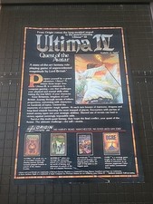 Ultima IV Origin Systems Compute Game Print Ad 1986 8X11  picture