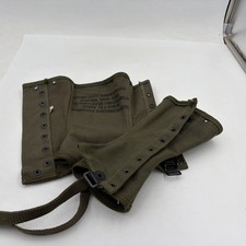 VTG Original Canvas WW2 US M1938 Dismounted Canvas Leggings Gaiters Size 1R picture