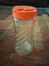 Vtg 1970s Tang Glass Pitcher Orange Lid Handle Anchor Hocking 1 Qt Retro picture