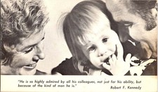 Waterloo IA postcard SENATOR GEORGE MCGOVERN & FAMILY 1972 9/12 AW3301 picture