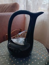Jaru Art Products Bird Pitcher Black. Gorgeous Lines 12” Tall picture