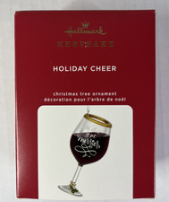 Hallmark Keepsake Holiday Cheer 2020 Wine Glass Ornament It About to get Merrier picture