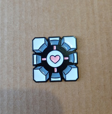 Portal 1 2 Companion Cube Glados Inspired Enamel Pin Badge picture