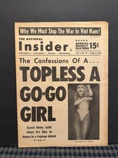 1965 The National Insider Newspaper, Topless Go-Go Dancer Carol Doda (VRN10L) picture