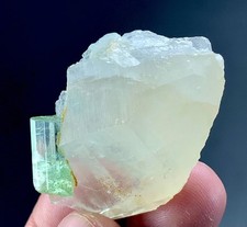 108 Carat Tourmaline Crystal With Quartz Specimen From Afghanistan picture