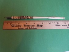 Vintage Antique Carved Totem Pole Fish Dipping Pen Native American Alaskan picture