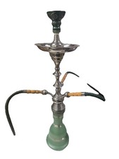 28” Social Smoke RARE Hookah Cleopatra III - Frosted Green w/ 3 Hoses picture