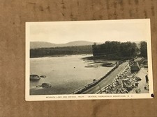 VTG Postcard- Seventh Lake & Bridge - Central Adirondack Mountains- 3.5