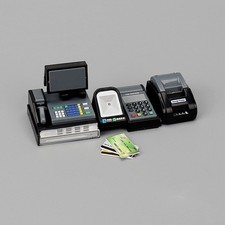Mini Simulated Supermarket Cash Register Set POS System Model picture