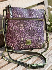 Dooney Bourke Disney Parks Haunted Mansion Madame Leota Purple Black Crossbody picture