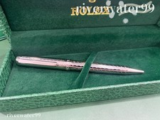 Rolex VIP Luxury Metal Siver Retractable Ballpoint Pen Gift Box picture