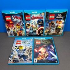 NINTENDO WII U LOT OF 5 LEGO GAME GAMES MOVIE AVENGERS JURASSIC CITY STAR WARS picture