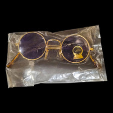 Vintage 1990s Camel Bustah Sunglasses Joe Camel Jazz Band Gold Tone Round NOS picture