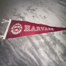 Vintage  Harvard University Felt Pennant Red/White Cambridge, Massachusetts USA picture