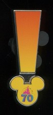 DLR 70th Anniversary Orange Exclamation Mark Imagination Campus Disney Pin picture