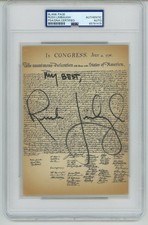 Rush Limbaugh ~ Signed Autographed Declaration of Independence ~ PSA DNA picture
