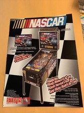 original 11-8 1/4” Nascar Stern Pinball ARCADE GAME FLYER picture