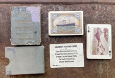 Antique c1915 Great Northern Pacific Steamship Company Playing Cards 50/52 + J picture